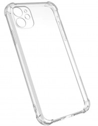 Чехол силиконовый противоударный Антишок для iPhone 11 с защитой камеры, прозрачный