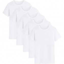 Комплект мужских футболок из 5шт. Разные размеры(48-56), белые