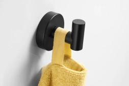 Настенные крючки из нержавеющей стали для одежды, для ванной комнаты, полотенца 5 см, черный