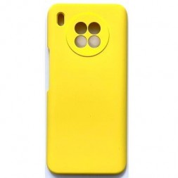 Чехол силиконовый для Huawei Honor 50 Lite c защитой камеры, жёлтый