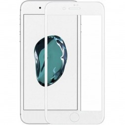 Защитное стекло Full Glue для iPhone 7 / 8 Plus на полный экран, белое