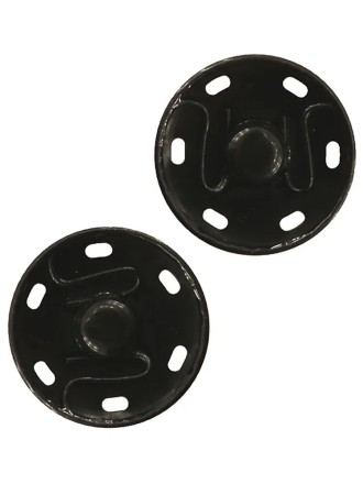 Кнопки пришивные металлические черные 25мм - 12шт