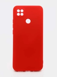 Чехол бархатный Silicone для Xiaomi Redmi 9C, красный