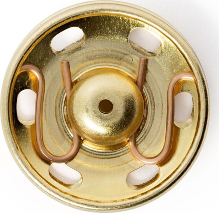 Кнопки пришивные металлические 25мм золотые - 12шт