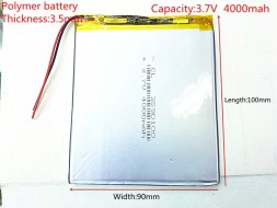 Полимерный литий-ионный аккумулятор Li-pol 3590100p 3.7V 4000mAh