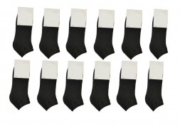 Летние женские короткие носки размер 36-42, черные (12 пар)