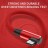 Кабель нейлоновый для быстрой зарядки Micro USB с углом 90 градусов, красный (1 м)