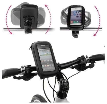 Чехол держатель для телефона на руль мотоцикла велосипеда водонепроницаемый Y001