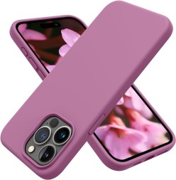 Чехол мягкий для iPhone 15 Pro, фиолетовый