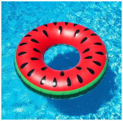 Пляжный, бассейный надувной круг для плавания Красный Арбуз Watermelon - 90 см
