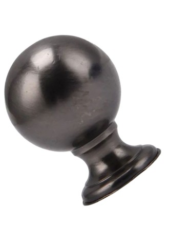 Ручка кнопка маленькая 2.5 см для шкафчиков и тумбочек черный - 4шт