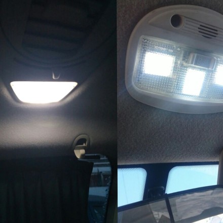 Автолампа светодиодная интерьерная 26x36mm 12V, белый свет