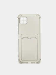 Чехол силикиновый для Samsung Galaxy A22s с карманом для карты, прозрачный