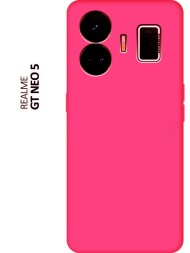 Чехол силиконовый для Realme GT Neo 5, ярко-розовый