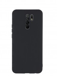 Чехол силиконовый для Xiaomi Redmi 9 c защитой камеры, чёрный