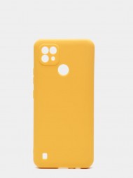 Чехол силиконовый для Realme C21 c защитой камеры, жёлтый