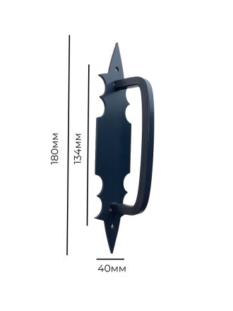 Ручка-скоба кованая 180мм черный