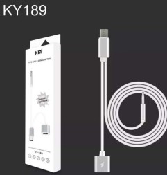 Зарядка и наушники для Type C Android 2 в 1 Kin KY189