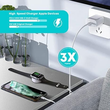 Магнитная беспроводная зарядка 2 в 1 для iPhone и Apple Wacth Yesido CA70