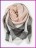 Клетчатый шарф-платок женский кашемировый, ярко-розовый