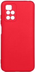 Чехол бархатный Silicone для Xiaomi Redmi 10, красный