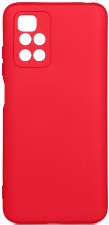 Чехол бархатный Silicone для Xiaomi Redmi 10, красный