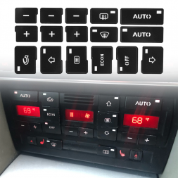 Набор наклеек на кнопки управления в салоне автомобиля
