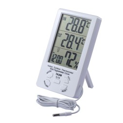 Цифровой термометр гигрометр с часами, домашняя метеостанция, градусник, термостат, датчик для измерения температуры и влажности