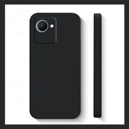 Чехол бархатный Silicone Cover для Realme C30 , черный
