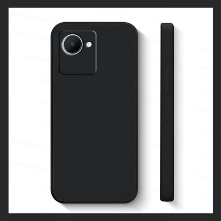 Чехол бархатный Silicone Cover для Realme C30 , черный