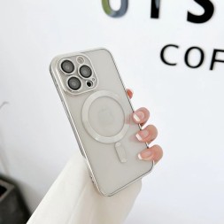 Чехол с поддержкой Magsafe и с защитой камеры для iPhone 14 Pro Max, прозрачный