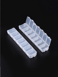 Пластмассовый секционный контейнер на 7 ячеек - 2 комплекта