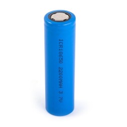 Литий-ионная аккумуляторная батарея перезаряжаемая 18650 3.7V 2200 (~1100) mAh (без защиты)