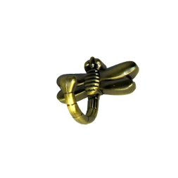 Крючок настенный металлический Стрекоза, бронзовый