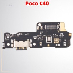 Шлейф для Xiaomi Poco C40 (220333QPG) плата системный разъем/микрофон - Премиум