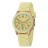 Модные унисекс часы-браслет для мужчин и женщин, желтые