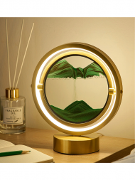 Настольная лампа, 3D Песочные часы, зеленый