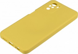 Чехол силиконовый для Xiaomi Redmi Note 10 c защитой камеры, жёлтый