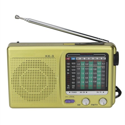 Радиоприемник портативный KK-9, золотой