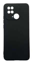 Чехол бархатный Silicone для Xiaomi Redmi 10C, черный