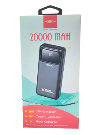 Внешний аккумулятор 20000 mAh Moxom MXPB99, черный