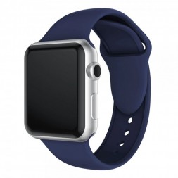 Ремешок силиконовый для Apple Watch 38mm/40mm/41mm, синий кобальт