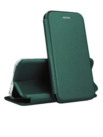 Чехол-книжка Fashion Case с кармашком для карт для Honor X7, темно-зеленый