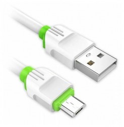 Прочный кабель USB - Micro USB, белый (2A, 1 метр)