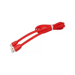 Мягкий силиконовый кабель для Android Type-C, красный (1 м)
